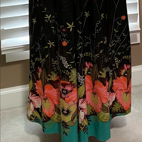Strapless maxi tropical vibes beach dress - Picture 4 of 6